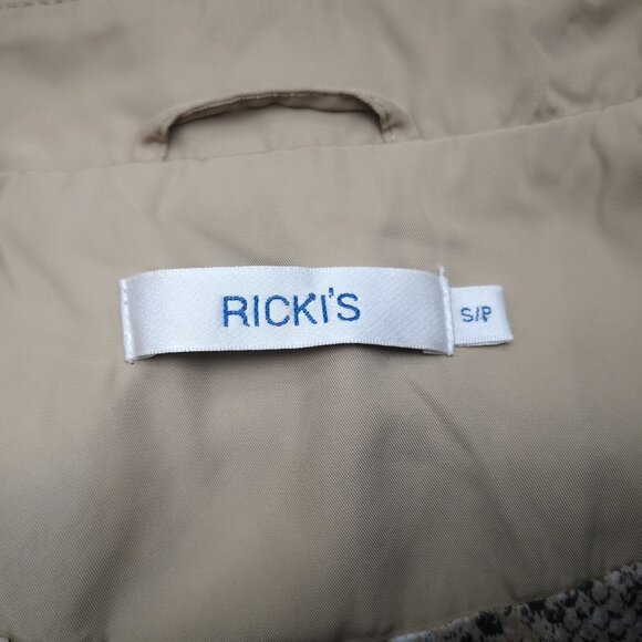 Ricki's Ladies Size Small Tan Lined 1 Button Closure Belted Trench Coat - Picture 3 of 12